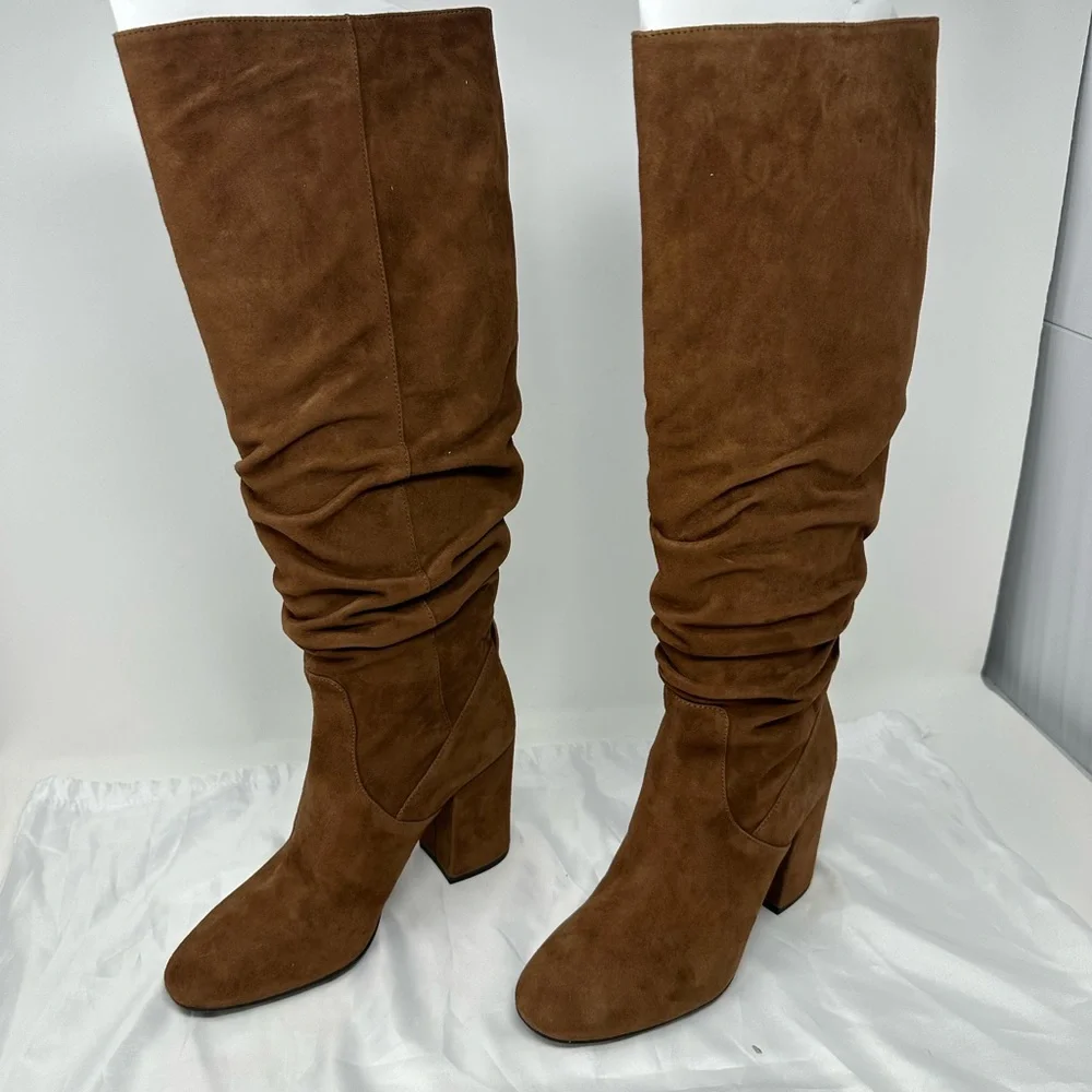 Coach Graham Slouchy Tall Boot Knee High Suede Boot MSRP $450 Sz 5.5B Brown - Picture 2 of 6